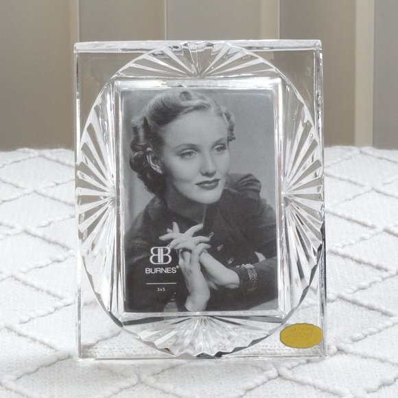 Burnes Of Boston Accents Vintage Lead Crystal Frame West Germany